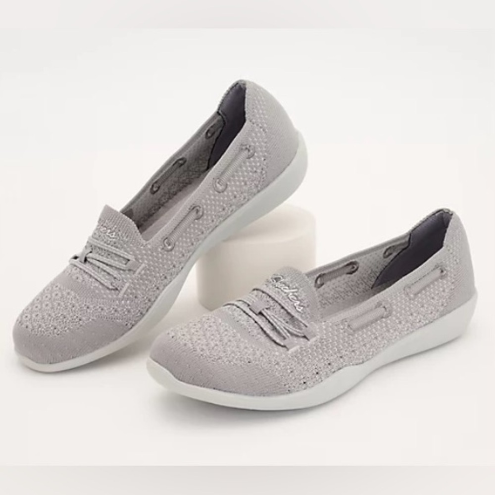 SKECHERS Shoes NEWBERRY ST Air-Cooled MEMORY FOAM Gray White Step In Size 11 - Picture 9 of 16